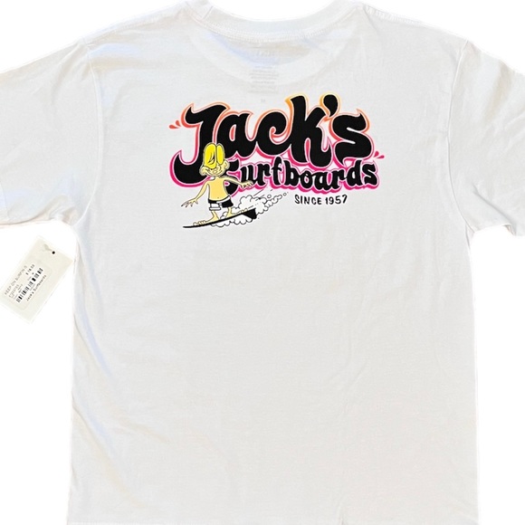 Jacks Surfboards Shirts Jacks Surfboards Since 957 White Short